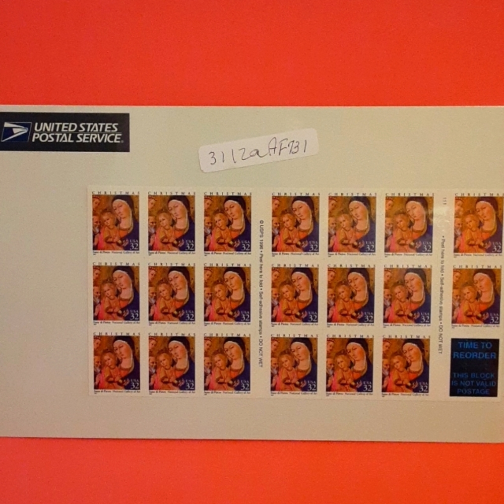 AF 731 1997 Madonna and Child. 20 count booklet